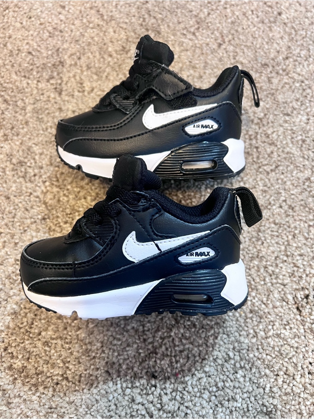 Nike Kids Black & White Air Max Style Sneakers